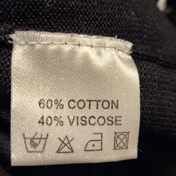 Belldini Large Black/White Cardigan Knit Sweater Geo Design Long Sleeve - Picture 2 of 8